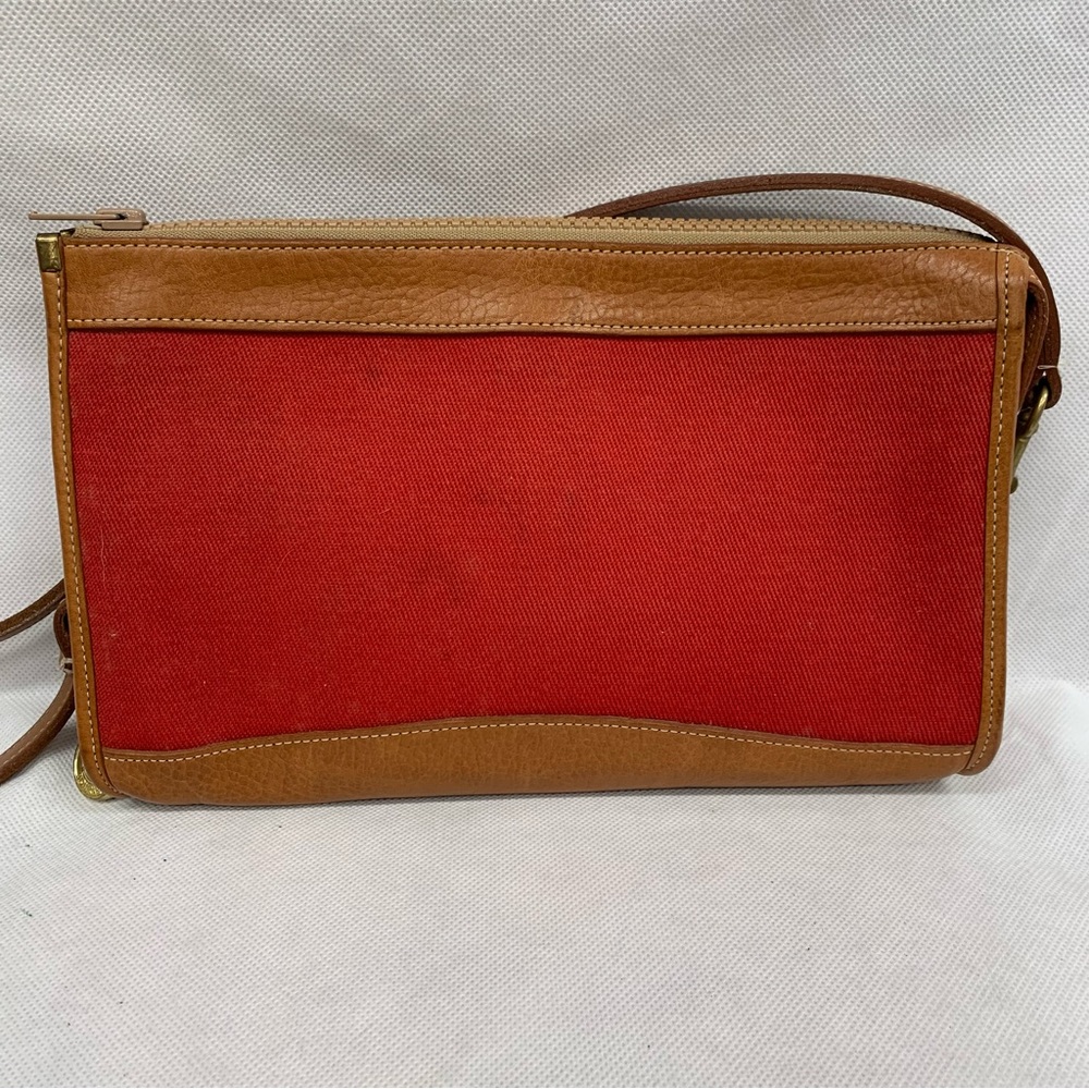 Dooney & Bourke Vintage All-Weather Leather and Wool Green Label Bag